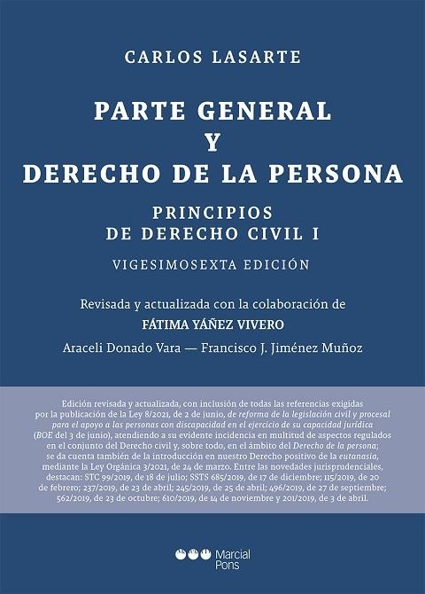 PRINCIPIOS DE DERECHO CIVIL. 26ª ED. | 9788413811574 | LASARTE ÁLVAREZ, CARLOS | Llibreria La Gralla | Llibreria online de Granollers