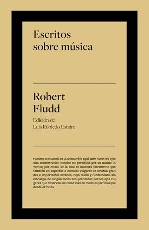 ESCRITOS SOBRE MÚSICA | 9788418546754 | ROBERT, FLUDD | Llibreria La Gralla | Librería online de Granollers