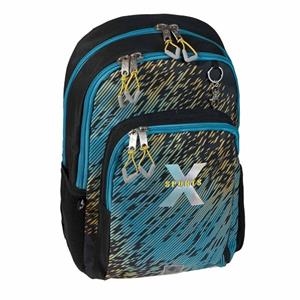 MOTXILLA XSPORT GRAN NEGRA RATLLES BLAVES | 8422829663679 | BUS1767509750 | Llibreria La Gralla | Llibreria online de Granollers