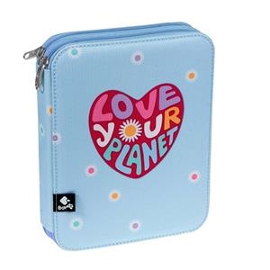 PLUMIER DOBLE BUSQUETS LOVE YOUR PLANET BLAU | 8422829663082 | BUS176240940 | Llibreria La Gralla | Llibreria online de Granollers