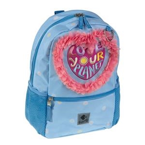 MOTXILLA PETITA BUSQUETS LOVE YOUR PLANET BLAVA | 8422829663488 | BUS1767009740 | Llibreria La Gralla | Llibreria online de Granollers