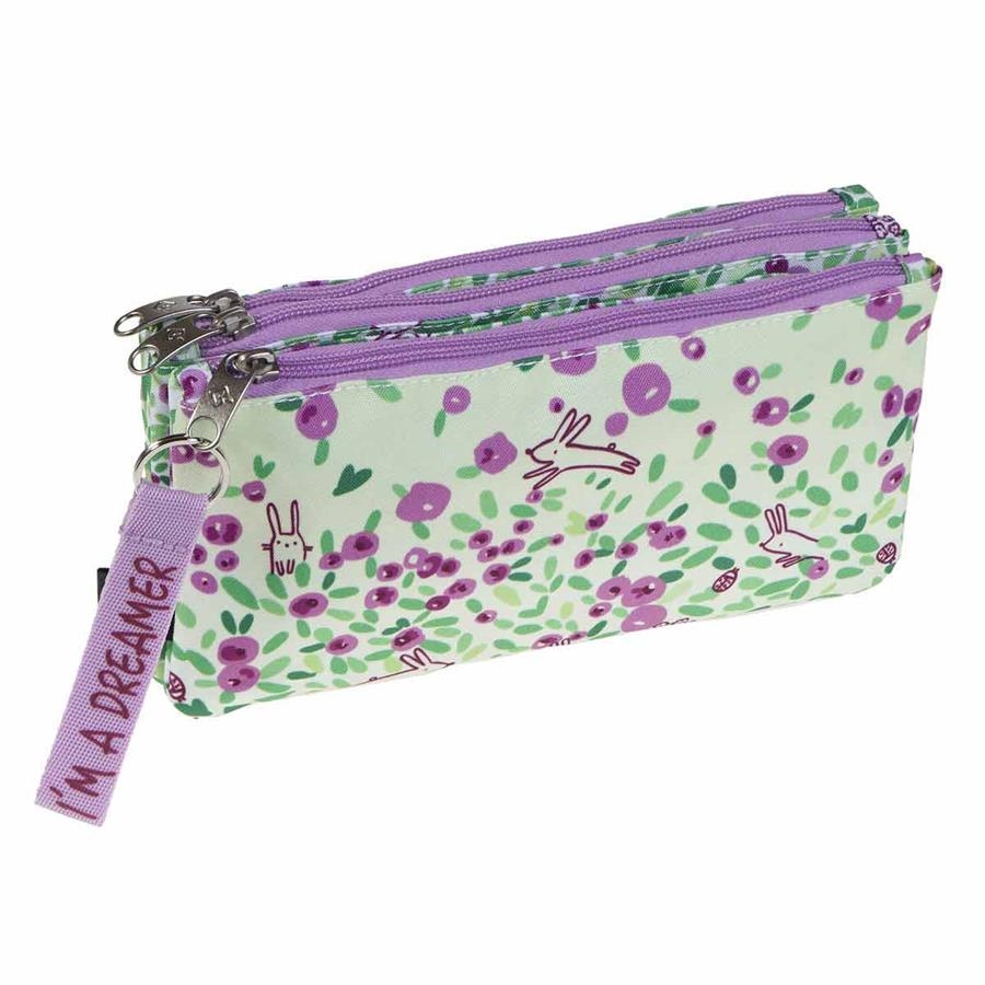 PORTATOT TRIPLE BUSQUETS VERD LILA CONILLETS | 8422829662757 | BUS1760809730 | Llibreria La Gralla | Llibreria online de Granollers