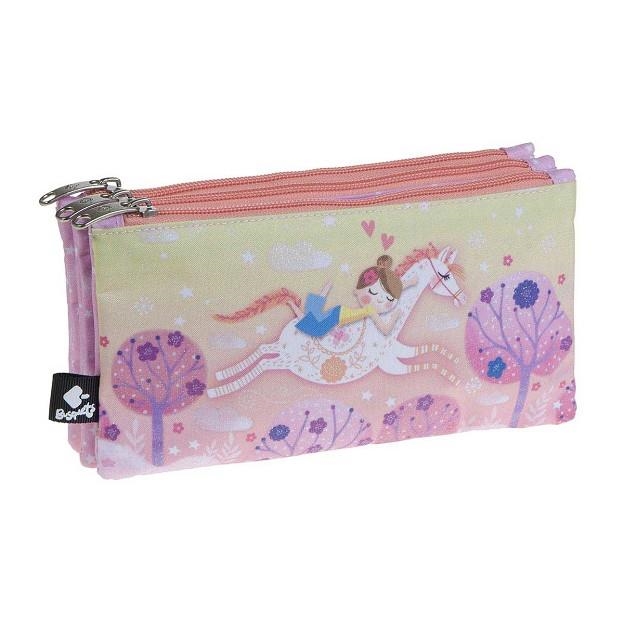 PORTATOT TRIPLE BUSQUETS CAVALL NENA ROSA | 8422829662740 | BUS1760809720 | Llibreria La Gralla | Llibreria online de Granollers