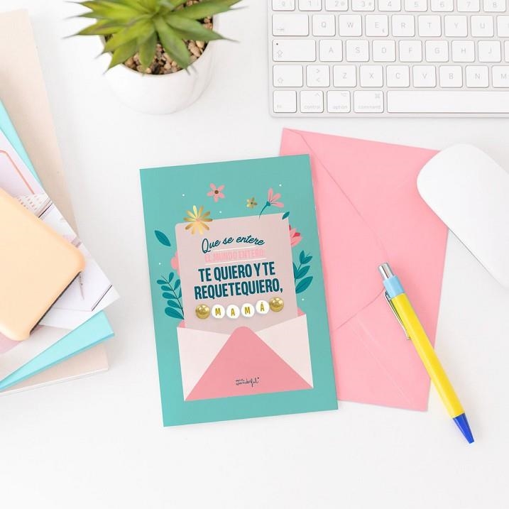 POSTAL MR. WONDERFUL AMB POLSERA QUE SE ENTERE TODO EL MUNDO ENTERO: TE QUIERO | 8445641002297 | Llibreria La Gralla | Llibreria online de Granollers