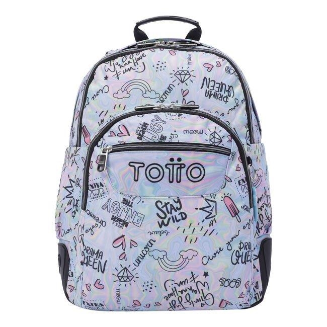 MOTXILLA TOTTO CRAYOLES ESTAMPADA CORS BLAVA | 7704758570091 | TOTMA04ECO0292210N3JM | Llibreria La Gralla | Llibreria online de Granollers