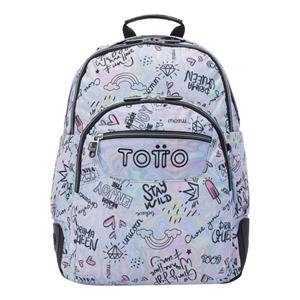 MOTXILLA TOTTO CRAYOLES ESTAMPADA CORS BLAVA | 7704758570091 | TOTMA04ECO0292210N3JM | Llibreria La Gralla | Llibreria online de Granollers