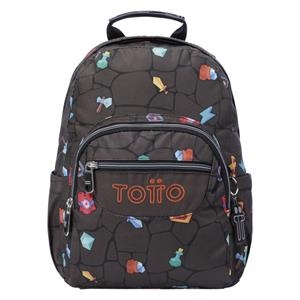 MOTXILLA TOTTO TEMPERA ESTAMPADA MARRO | 7704758569491 | TOTMA04ECO0032210J3Y7 | Llibreria La Gralla | Llibreria online de Granollers