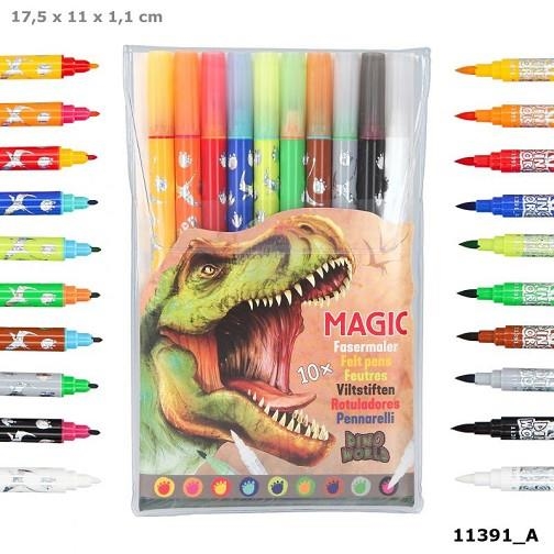 PACK 10 RETOLADORS TOP MODEL DINO WORLD  MAGIC | 4010070602024 | TOP11391A | Llibreria La Gralla | Llibreria online de Granollers