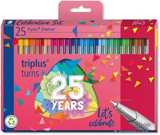 RETOLADORS STAEDTLER TRIPLUS FINELINER 0.3MM 25 UNITATS | 4007817090909 | 334C25TA | Llibreria La Gralla | Librería online de Granollers