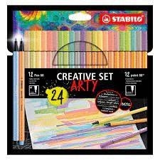 RETOLADORS 12+12 UN ARTY FINELINER/ ROTULADOR PASTEL | 4006381582339 | 8868/24-1-20 | Llibreria La Gralla | Llibreria online de Granollers