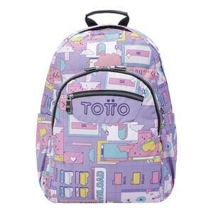 MOTXILLA TOTTO ACUARELES ESTAMPADA LILA | 7704758569866 | TOTMA04ECO0212210N2Q1 | Llibreria La Gralla | Llibreria online de Granollers