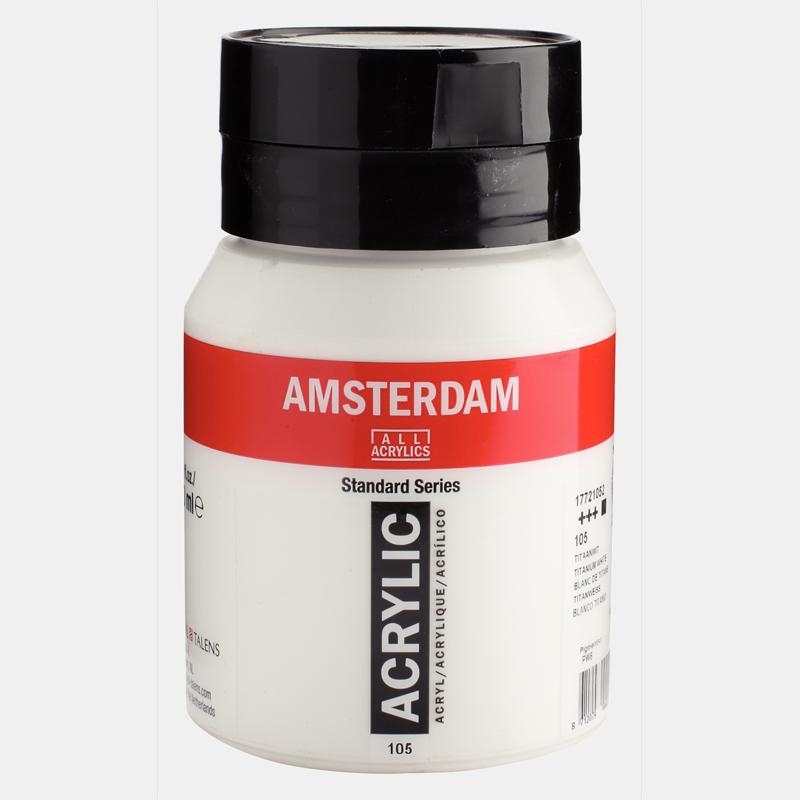 ACRILIC AMSTERDAM 500ML BLANC TITANI | 8712079044091 | 17721052 | Llibreria La Gralla | Llibreria online de Granollers