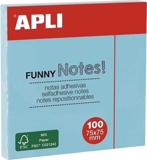 BLOC NOTES APLI 75X75MM BLAU PASTEL | 8410782190851 | 19085 | Llibreria La Gralla | Llibreria online de Granollers