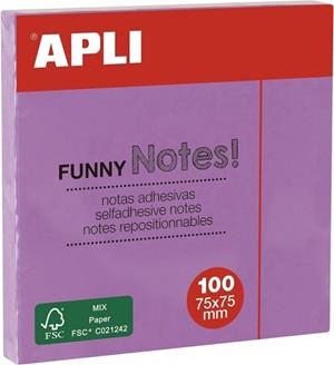 BLOC NOTES APLI 75X75MM LILA PASTEL | 8410782190837 | 19083 | Llibreria La Gralla | Llibreria online de Granollers