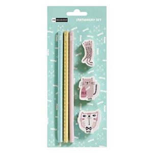 SET 3 LLAPISOS +3 GOMES MQR STATIONERY GATS | 8422593111406 | MQRMR11140 | Llibreria La Gralla | Llibreria online de Granollers