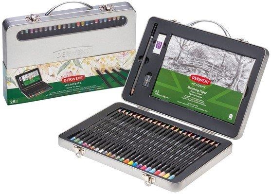 COLORS 28 UN DERWENT ACADEMY CAIXA METAL·LICA | 5028252624985 | 2305951 | Llibreria La Gralla | Llibreria online de Granollers