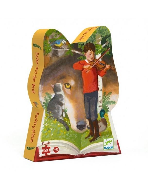 PUZZLE SILUETA PEDRO Y EL LOBO | 3070900073098 | DJECO | Llibreria La Gralla | Librería online de Granollers