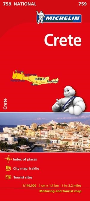 MAPA  CRETA MICHELIN 759 2022 | 9782067173255 | VV. AA. | Llibreria La Gralla | Librería online de Granollers