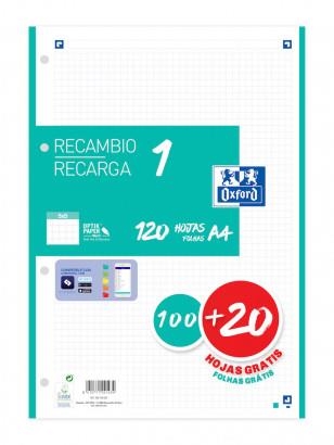 RECANVI FULLS N OXFORD A4 VERD TURQUESA | 8412771041434 | 400158057 | Llibreria La Gralla | Librería online de Granollers