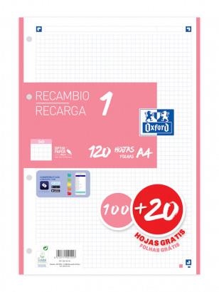 RECANVI FULLS OXFORD A4 ROSA | 8412771041557 | 400158161 | Llibreria La Gralla | Librería online de Granollers