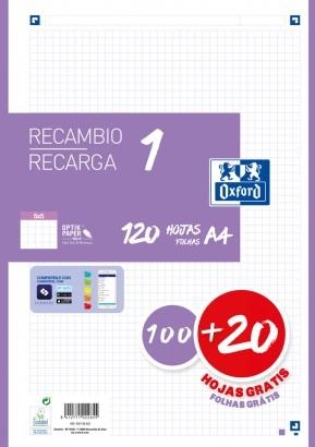 RECANVI FULLS OXFORD A4 LILA | 8412771041649 | 400158164 | Llibreria La Gralla | Librería online de Granollers