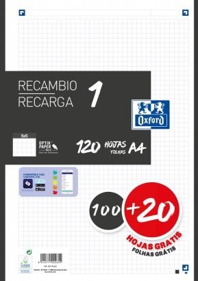 RECANVI FULLS N OXFORD A4 NEGRE | 8412771041670 | 400158165 | Llibreria La Gralla | Llibreria online de Granollers