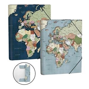 CARPETA SOLAPES SENFORT MAPA MUNDI BLAVA | 8412885200680 | SEN1930221 | Llibreria La Gralla | Librería online de Granollers