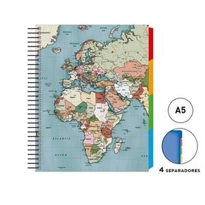 LLIBRETA SENFORT A5 MAPAMUNDI BLAVA | 8412885200772 | SEN19306221 | Llibreria La Gralla | Llibreria online de Granollers