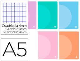 LLIBRETA LIDERPAPEL A5 QUADRICULA 4MM COLORS | 8423473044609 | 163670/52158 | Llibreria La Gralla | Llibreria online de Granollers