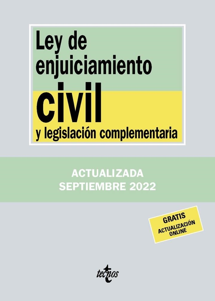 LEY DE ENJUICIAMIENTO CIVIL Y LEGISLACIÓN COMPLEMENTARIA | 9788430985586 | EDITORIAL TECNOS | Llibreria La Gralla | Llibreria online de Granollers