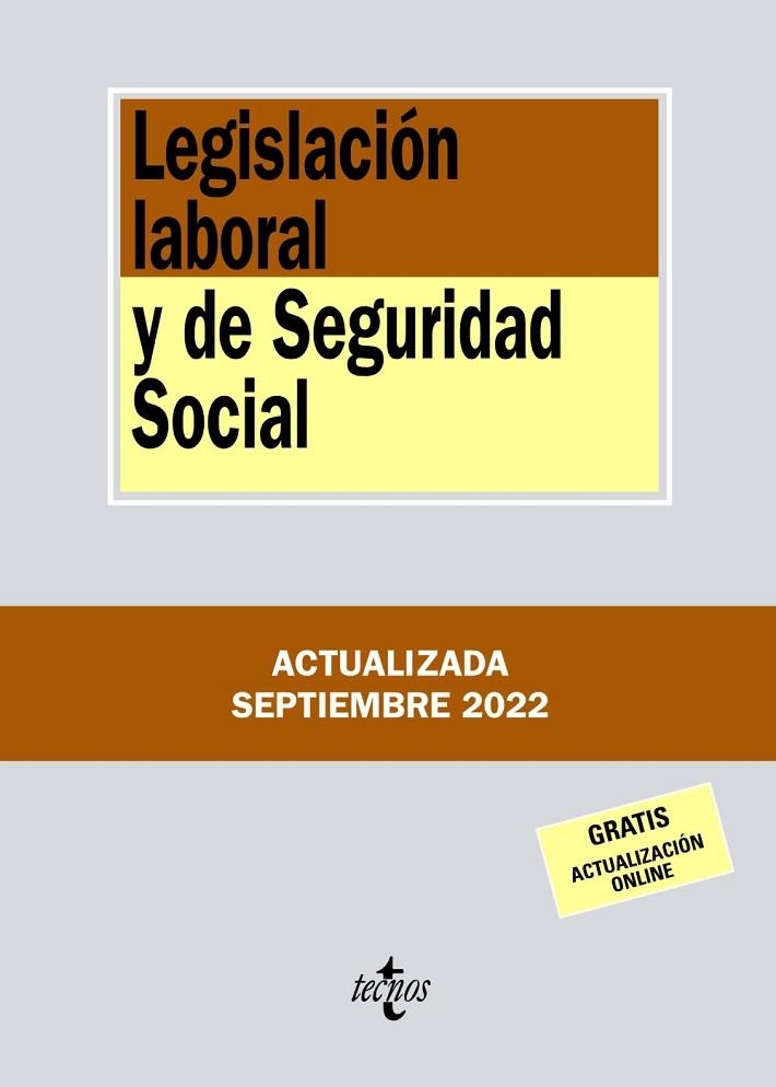 LEGISLACIÓN LABORAL Y DE SEGURIDAD SOCIAL | 9788430985609 | EDITORIAL TECNOS | Llibreria La Gralla | Llibreria online de Granollers