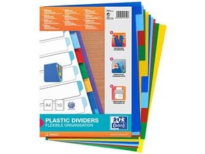 JOC SEPARADORS A4 10 UN PLASTIC OPAC OXFORD | 3045050157103 | 155322 | Llibreria La Gralla | Llibreria online de Granollers