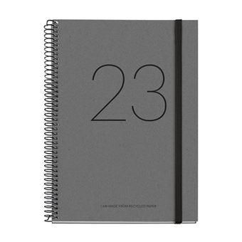AGENDA 2023 MIQUELRIUS RECYCLED GRIS A5 SV CATALA | 8422593344002 | Llibreria La Gralla | Llibreria online de Granollers