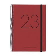 AGENDA 2023 MIQUELRIUS RECYCLED VERMELL A5 DP CATALA | 8422593344149 | 34414 | Llibreria La Gralla | Llibreria online de Granollers