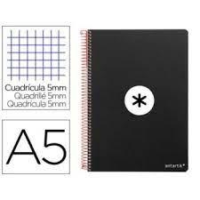 LLIBRETA ANTARTIK A5 QUADRICULA 5X5 80F NEGRE | 8423473747814 | 74601 | Llibreria La Gralla | Llibreria online de Granollers