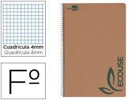 LLIBRETA A4 LIDERPAPEL QUADRICULA RECICLAT 4X4 | 8423473910515 | BB02 | Llibreria La Gralla | Llibreria online de Granollers