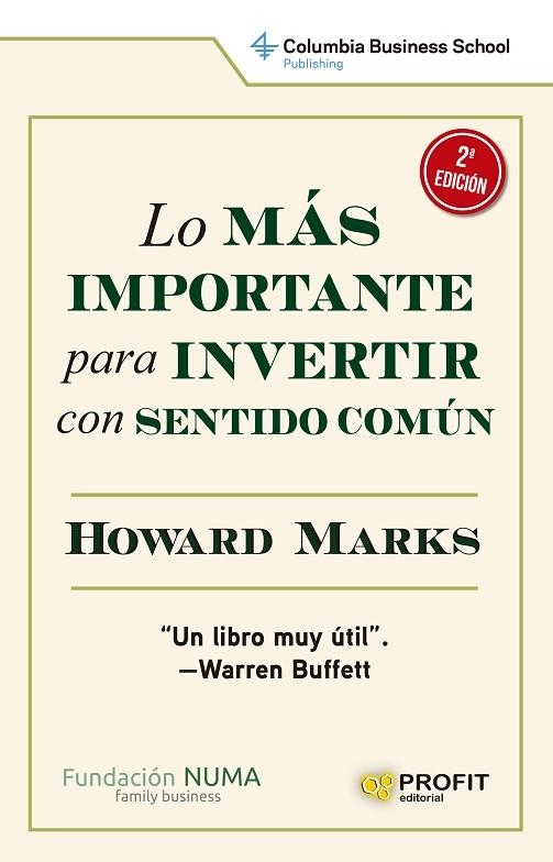 LO MÁS IMPORTANTE PARA INVERTIR CON SENTIDO COMÚN  | 9788419212306 | MARKS, HOWARD | Llibreria La Gralla | Librería online de Granollers