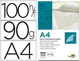 PAPER VERJURAT A4 90GR CREMA 100 FULLS | 8423473319097 | 31909 | Llibreria La Gralla | Librería online de Granollers