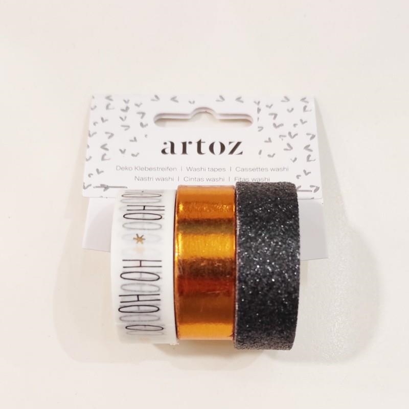 PACK 3  WASHI TAPE ARTOZ OH NADAL | 7612450179736 | Llibreria La Gralla | Librería online de Granollers