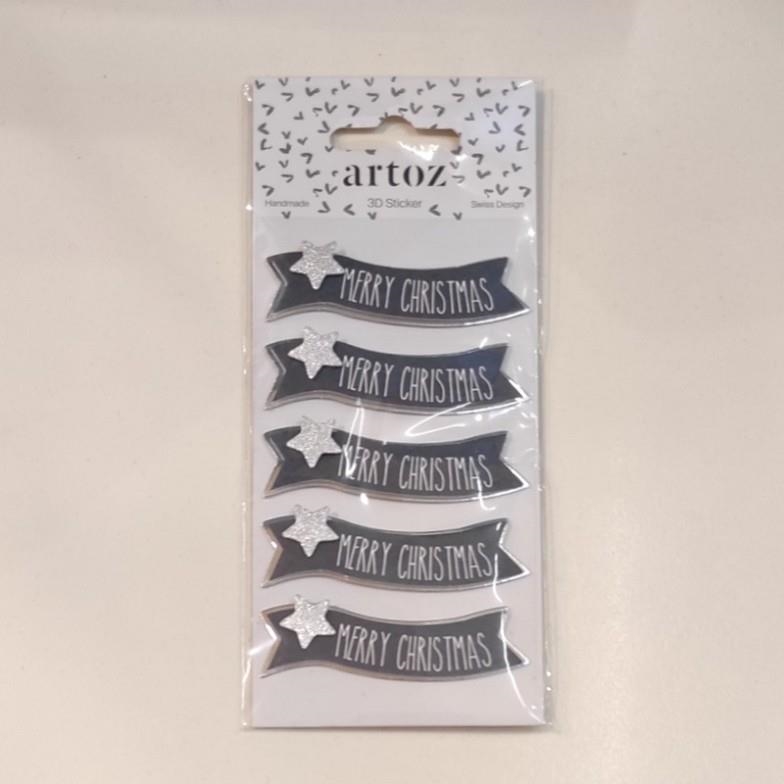 STICKER ARTOZ MERRY CHRISTMAS NEGRE | 7612450179545 | Llibreria La Gralla | Llibreria online de Granollers
