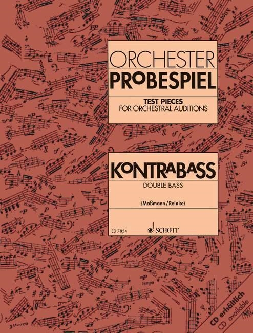 KONTRABASS. DOUBLE BASS. ORCHESTER PROBESPIEL TEST PIECES FOR ORCHESTRAL AUDITIONS | 9790001081429 | SCHOOT | Llibreria La Gralla | Llibreria online de Granollers