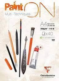 BLOC CLAIREFONTAINE PAINT MULTITECNIQUES A4 250 G 40F | 3329680965377 | 96537 | Llibreria La Gralla | Librería online de Granollers