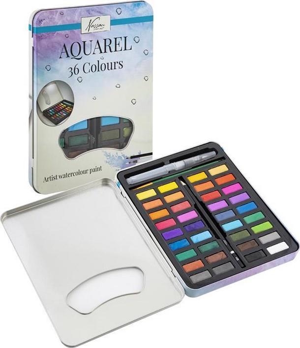 CAIXA D'AQUAREL·LA NASSAU 36 COLORS | 8720257105748 | AR0510/GE | Llibreria La Gralla | Librería online de Granollers
