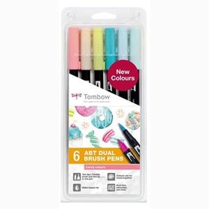 RETOLADOR 6 UN TOMBOW ABT DUAL BRUSH PENS PASTEL | 4003198104808 | ABT-6P-4 | Llibreria La Gralla | Llibreria online de Granollers