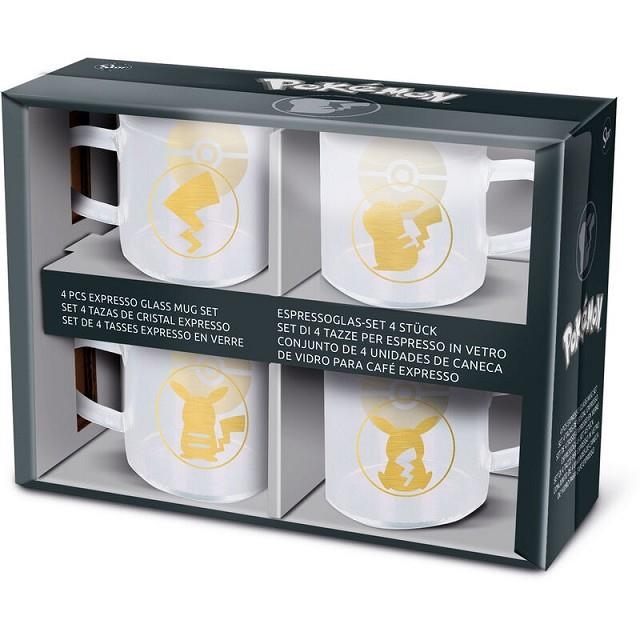 SET DE 4 TASSES DE VIDRE EXPRESSO POKEMON | 8412497035557 | STOR | Llibreria La Gralla | Llibreria online de Granollers