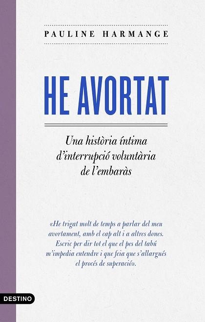 HE AVORTAT | 9788497103442 | HARMANGE, PAULINE | Llibreria La Gralla | Llibreria online de Granollers