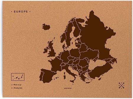 WOODY MAP NATURAL EUROPE 90X60 CMS. COLOR MARRÓ | 8436563401503 | MISS WOOD | Llibreria La Gralla | Llibreria online de Granollers