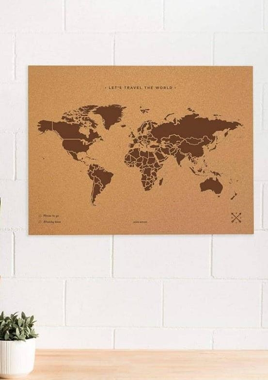 WOODY MAP NATURAL WORLD 90X60 CMS COLOR MARRÓ | 8436563400063 | MISS WOOD | Llibreria La Gralla | Llibreria online de Granollers