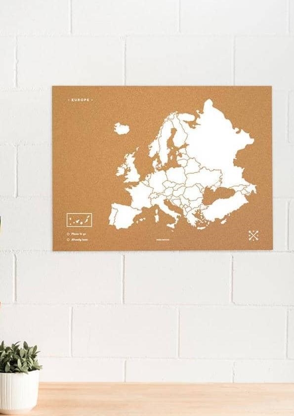 WOODY MAP NATURAL EUROPE 90 X 60 CMS. COLOR BLANC | 8436563401480 | MISS WOOD | Llibreria La Gralla | Llibreria online de Granollers