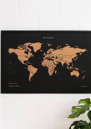 WOODY MAP CORK WORLD SPECIAL EDITION 90X60 CMS COLOR NEGRE | 8436563403743 | MISS WOOD | Llibreria La Gralla | Llibreria online de Granollers